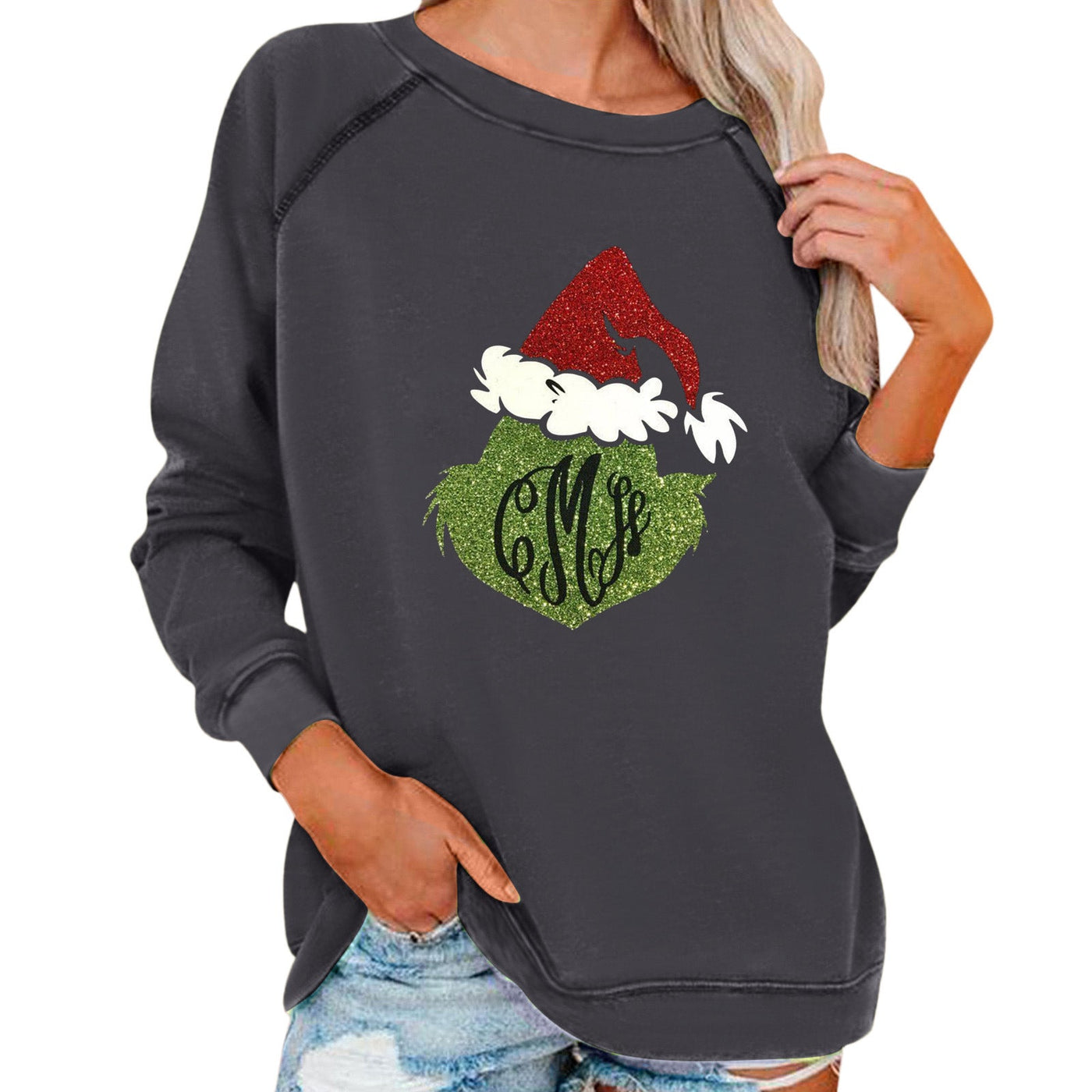 Women's Casual Grinch Christmas Sweatshirts