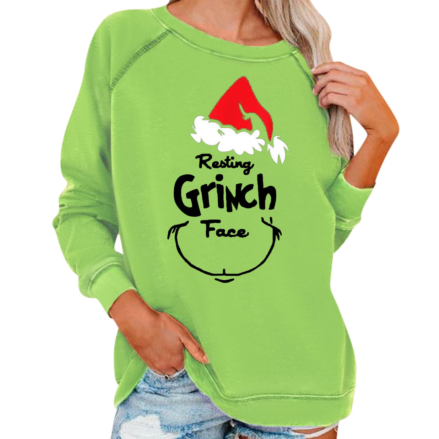 Women's Casual Grinch Christmas Sweatshirts